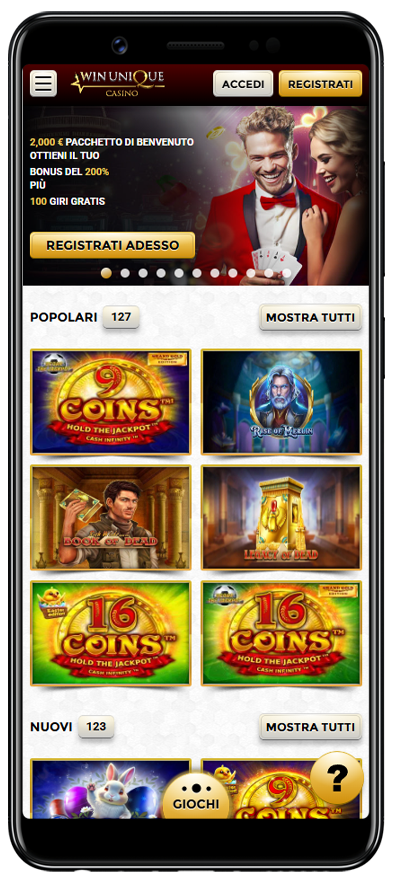 Come deposito e prelevare dal mobile su Unique Casino