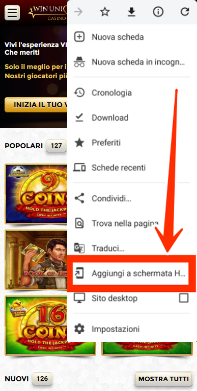 Clicca su “Installa App”
