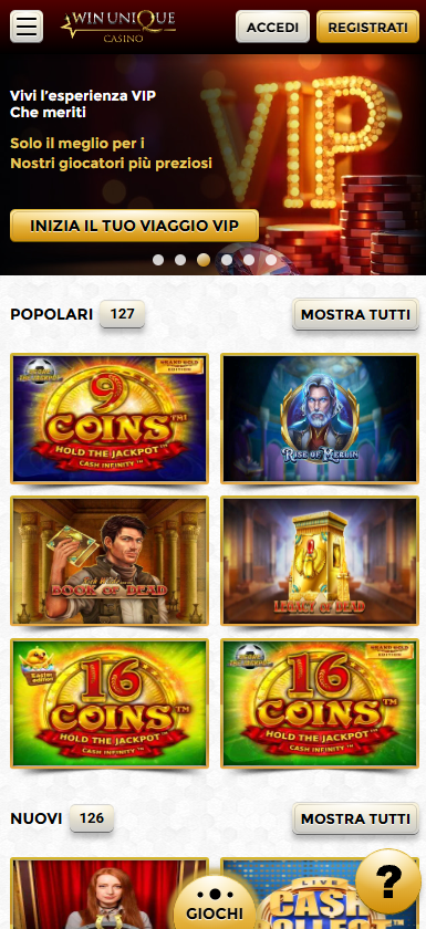 Come registrarsi via mobile Vai all'app ufficiale